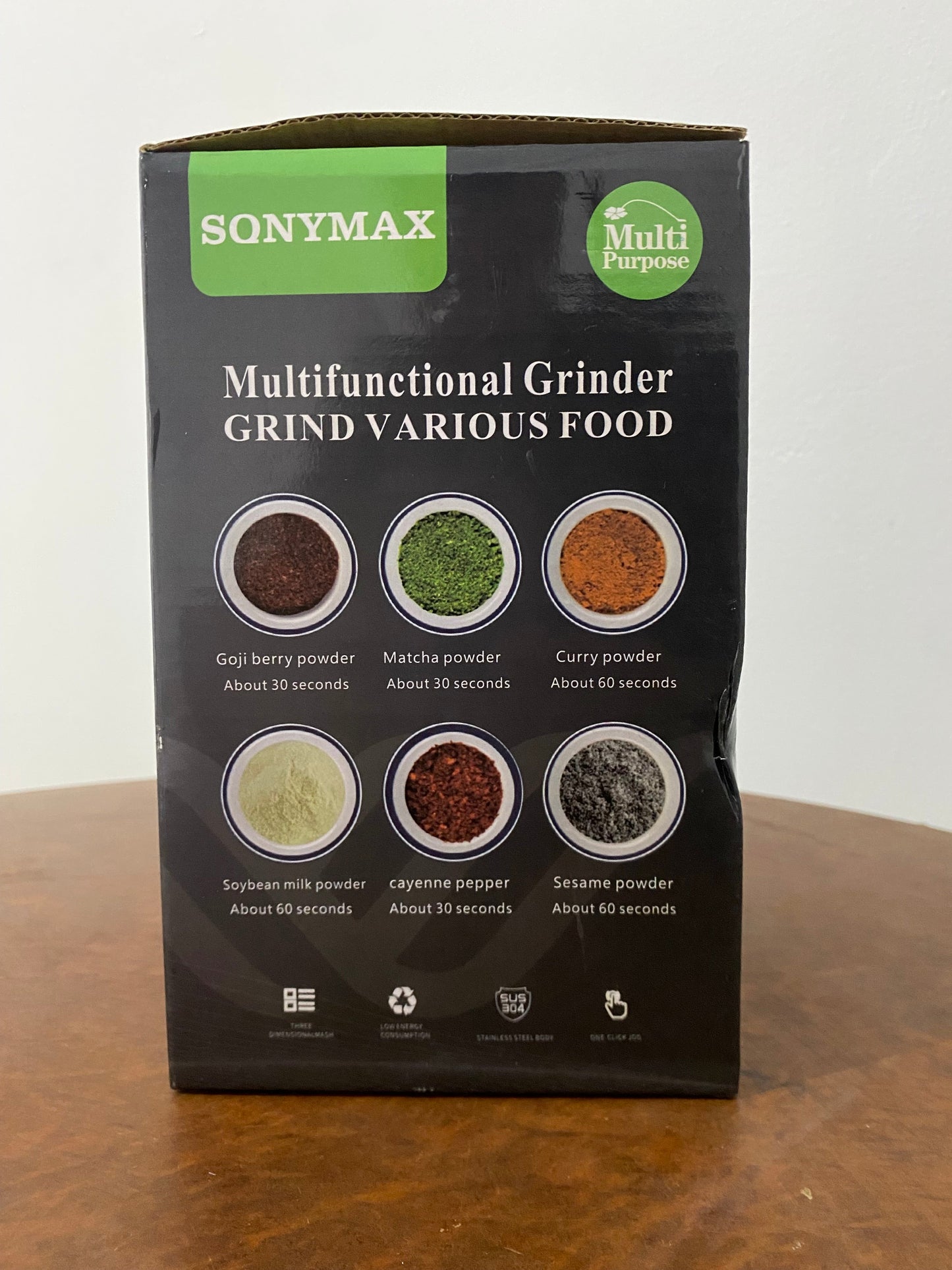 مطحنة القهوة والتوابل الكهربائية SONYMAX 800Watt – قهوة ☕ توابل 🌿 مكسرات 🥜