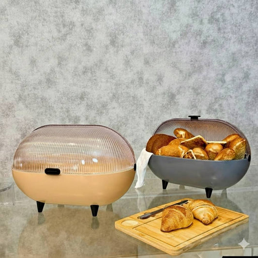 Cache Pain علبة حفظ الخبز والحلويات بغطاء شفاف